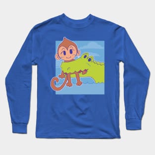 Monkey and Crocodile Long Sleeve T-Shirt